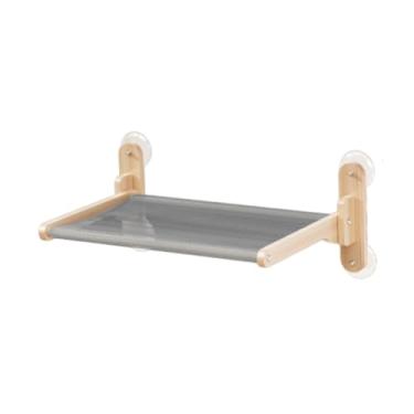 Imagem de Dualoai Polícia de gato Cat Gato Rede para janela prateleiras de assento ensolarado para dormir para tomar, M, Cinza