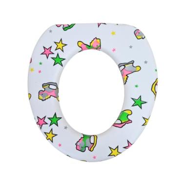 Imagem de SYMEON Redutor de Assento Sanitário Infantil Desfralde Encaixe Fácil Acolchoado Estampado (Estrela)