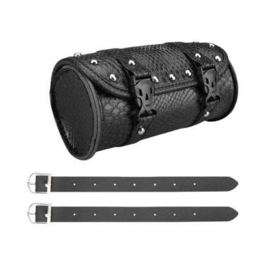 Imagem de Bolsas Laterais De Couro PU Para Motocicleta Harley Chopper Bobber Cru