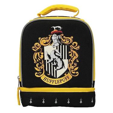 Imagem de Bolsa de Almoço Bioworld Harry Potter Compartimento Duplo Amarela para o Brasão da Lufa-Lufa
