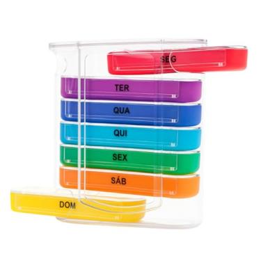 Imagem de Porta Comprimidos Remédio Capsulas Caixa Organizadora Semanal Diário Personalizado