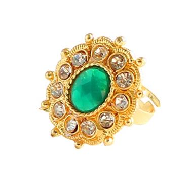 Imagem de Touchstone Anel de dedo de joias de designer indiano Bollywood para mulheres