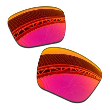 Imagem de LenzProse Lentes de reposição polarizadas de 1,5 mm para óculos de sol Oakley Targetline OO9397 58 mm, antiarranhões | Ajuste perfeito, Vermelho magenta polarizado - 1,5 mm, 58mm