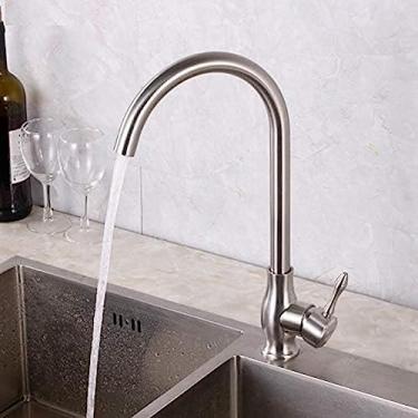 Imagem de Torneira de lavatório de acessórios de banheiro, aço inoxidável 304 torneira de cozinha quente e fria pia válvula de mistura doméstica, B, B