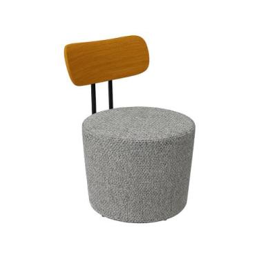 Imagem de Poltrona Decorativa Redonda Contemporânea Caemmun Luna, Cinza