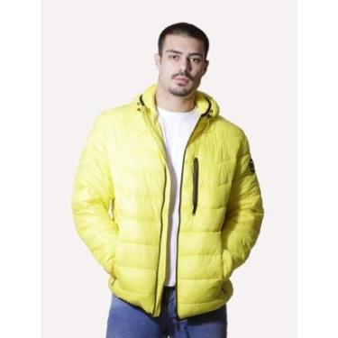 Imagem de Jaqueta Victory Eagle Masculina Nylon Hoodie Puffer Amarela-Masculino