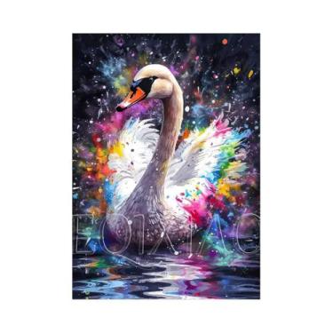 Imagem de Pintura De Diamante De Animais Gato Cachorro Cisne Com Bordado Complet