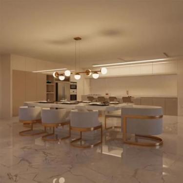 Imagem de Pendente Lustre De teto Jabuticaba Para Mesa De Jantar Centro 5 Metros com 7 Globos Vidro Bivolt 110/220V