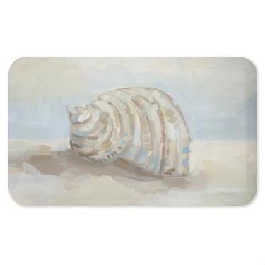 Imagem de Tapete arredondado antifadiga concha na costa, tapete ergonômico acolchoado para cozinha e pé com suporte antiderrapante, tapete confortável ecológico, design da Jj Design House Llc, 76 cm x 45 cm