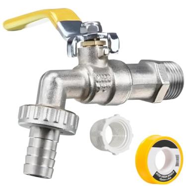 Imagem de Torneira de Metal Para Jardim Quintal Com Bico 1/2" + Bucha de Redução 3/4" Para 1/2" + Fita Veda Rosca
