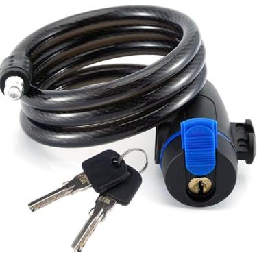 Imagem de Cadeado Para Moto Bicicleta Bike Capacete Portão Porta Corrente Segurança Antifurto Trava Grossa (ZXCS-ZX01,2)