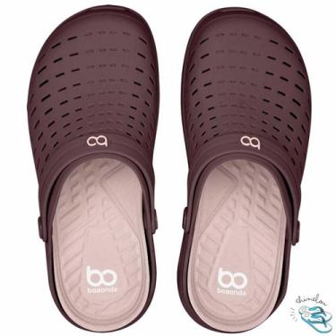 Imagem de Sandalia Chinelo Babuche Feminino Kin Boaonda Palmilha Removível, Açaí