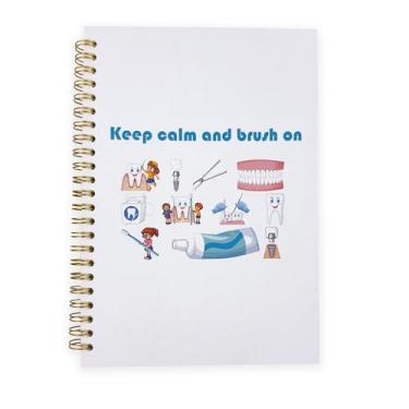 Imagem de Midrean Dentists Dental Hygiene Journal Assistant Nurse School Students Spiral Nursing Notebook Notepad,Ruled Paper, 5.5"X8.3" 80 (E)