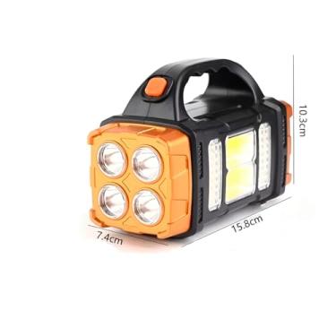 Imagem de Lanterna Led Recarregável Holofote USB Energia Solar