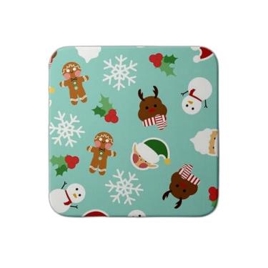 Imagem de Ladrilho Decorativo de Cerâmica Natalino com Estampa de Personagens de Desenhos Animados