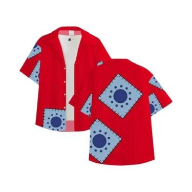 Imagem de Camisa Cardigan Cosplay Do Luffy Com Impressão Digital 3D, Clássico An