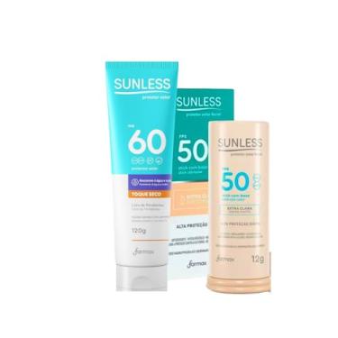 Imagem de kit Protetor Solar Facial Bastão Extra Clara + Protetor Solar Corporal FPS 60 120g