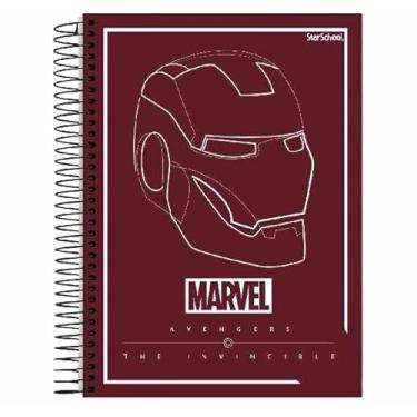 Imagem de StarSchool – Caderno 1/4 Espiral Avengers | Capa Dura, 80 Folhas e Laminação Brilhante | Design Marvel Oficial