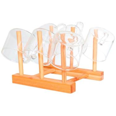 Imagem de Jogo de Caneca Xícara em Vidro Borossilicato com Suporte Herbal 7 Peças 100mL - Hauskraft