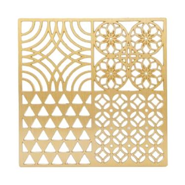 Imagem de Bandeja de carimbo de cubo de gelo transparente, design elegante de cobre para coquetéis, uísque, bartender, acessórios modernos, mixologista, toque para festa, gelo pronto 11x11cm (C)