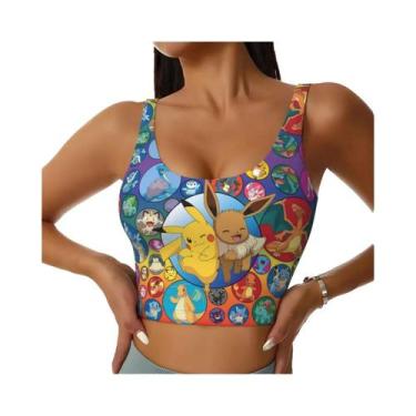 Imagem de Sutiãs Esportivos Personalizados Para Mulheres Pikachu De Alto Impacto