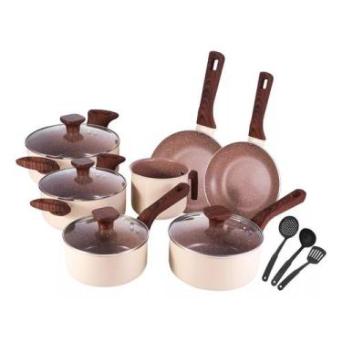 Imagem de Conjunto Panelas de Indução Mimo Style Pratic Cook Crema 10 Peças