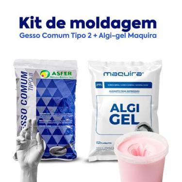 Imagem de Kit de Moldagem Molde o Seu Bebê Alginato Gesso Branco Especial para M