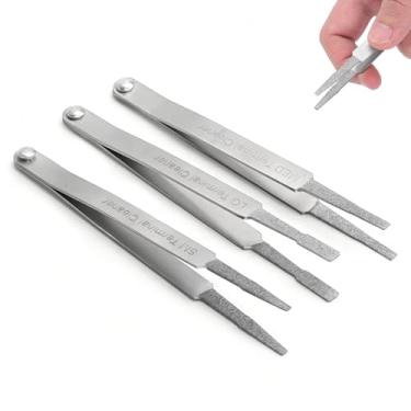 Imagem de Frdhee Conjunto de limpador de terminal de aperto de diamante de 3 peças, conjunto de limpador de terminal elétrico de metal, ferramenta de hardware de reparo automático para conector de pino de pá