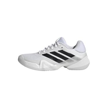 Imagem de adidas Tênis feminino Barricade 1/4, Branco/Preto/Branco, 39