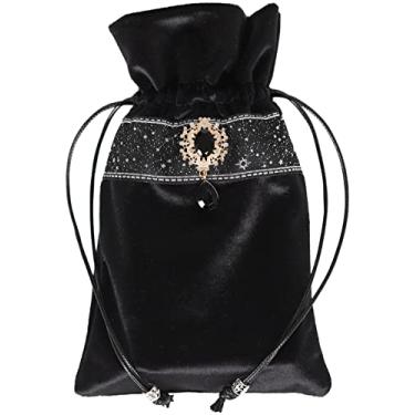 Imagem de DOARLUO Milky Way Galaxy Tarot Cards Fabric Bag 5 x 8 Inch Jewelry Pouch Tarot Card Bag Dice Bag Pouch Dungeons and Dragons Accessories, Runes & Jewelry I Travel & Gift Bag (Black)