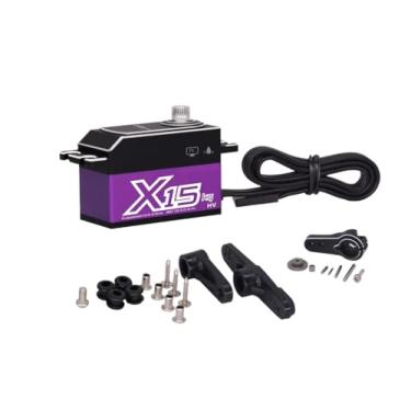 Imagem de 15KG High Torque CNC Aluminum Shell Metal Gear Hollow Shaft Waterproof 1:10 Short Body