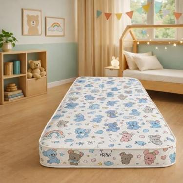 Imagem de Colchão Infantil 150x70 Espuma D18 Macio Impermeável Estampado Branco