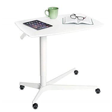 Imagem de Mesa de laptop móvel, altura ajustável, mesa de computador portátil, mesa removível para escritório em casa (cor branca, tamanho único)