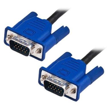 Imagem de Cabo de vídeo VGA macho para macho HD15 da Importer520 para monitor de computador de TV, Blue Connector, 5Ft