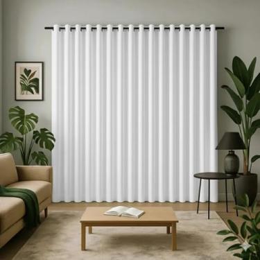 Imagem de Cortina Tecido Oxford de Sala Quarto Escritório Premium Liso 3,00 x 2,50 metros (Branco)