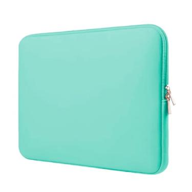 Imagem de Capa Case para Notebook 11 a 17 Polegadas em Neoprene Premium, Capa Protetora Impermeável com Zíper Duplo(Verde Agua,13.3)