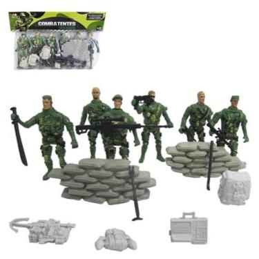 Imagem de Boneco soldado plastico militar miniatura de guerra - JR