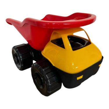 Imagem de Caminhão de Brinquedo Bravus - Carrinho Vermelho e Amarelo