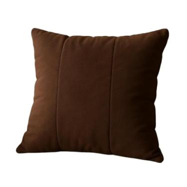 Imagem de Almofadas Cheia E Decorativas Ziper Invisivel(Suede Marron Escuro,Kit 4 Almofadas)