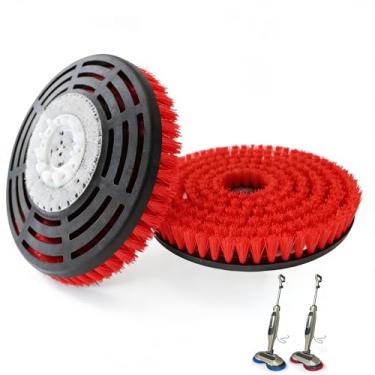 Imagem de KVLZ Pacote com 2 - Cabeça de escova de substituição para esfregão a vapor recém-atualizada, compatível com esfregões a vapor Shark e esfregões S8201/S8001/S7201/S7000, adequado para todos os tipos de