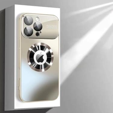 Imagem de Capa magnética com janela grande e elegante para iPhone 17 16 15 14 13 12 11 Pro Max Plus, protetora e com carregamento sem fio