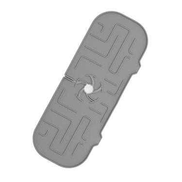 Imagem de YOUTHINK Pia Respingos Protetor, Reutilizável Dobrável Silicone Torneira da Pia Esteira Versátil Drenagem Guarda para Cozinha Banheiro Apartamento Hotel Rvs (GRAY)