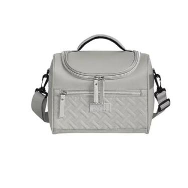 Imagem de Bolsa Térmica Isotérmica para Almoço de Grande Capacidade de 10L, Cor Sólida, Multifuncional, À Prova de Vazamentos(cinza)