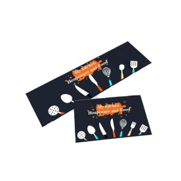 Imagem de Tapete Jogo Passadeira Cozinha Antiderrapante 2 Peças Lavável, Decorativo para Cozinha e Corredor, Ideal para Casais e Famílias(ESTAMPA 10)
