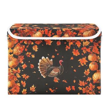 Imagem de Tatenale Caixotes de armazenamento dobráveis com tampas, organizadores de armário de tecido, organizadores de armário e caixas de armazenamento, recipientes para caixa de roupas, baú, berçário