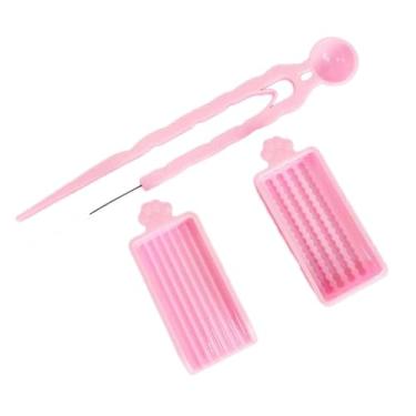 Imagem de Baoblaze Conjunto de 3 peças de ferramentas para mini miçangas de fusão de 2,6 mm e placa alinhadora, ferramentas de ferro para de miçangas, Rosa