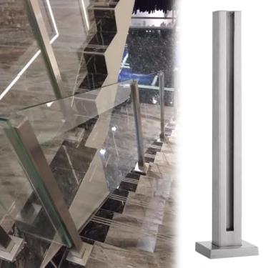 Imagem de Poste de corrimão de aço inoxidável Sapphire 304 para varanda, deck, escadas e jardim - Sistema de balaustrada de 125 cm de altura, poste de cerca durável para segurança e estilo