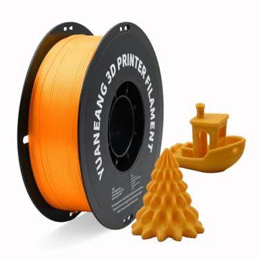Imagem de YUANEANG Filamento de impressora 3D PLA laranja 1,75 mm, carretel de 1 kg, acabamento liso brilhante, precisão de ± 0,03 mm, baixa deformação e impressão fácil, ideal para modelos, artesanato