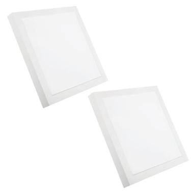 Imagem de 2 Painel LED 24W Quadrado Sobrepor Bivolt  Iluminação Forte e Instalaç