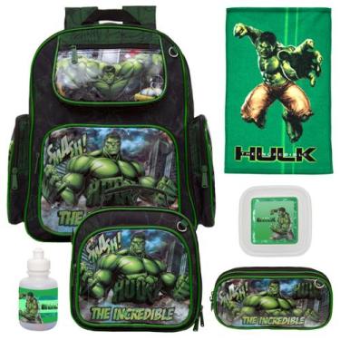 Imagem de Mochila Masculina Infantil Incrivel Hulk Costas e Acessórios - TOYS 2U